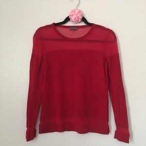 Vince Camuto Cotton Petite M Red Top